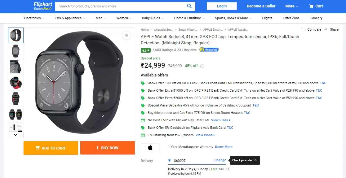 Key Details of the Flipkart Offer