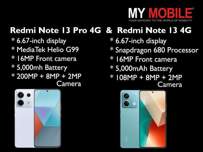 Redmi Note 13 and Note 13 Pro 4G Launched