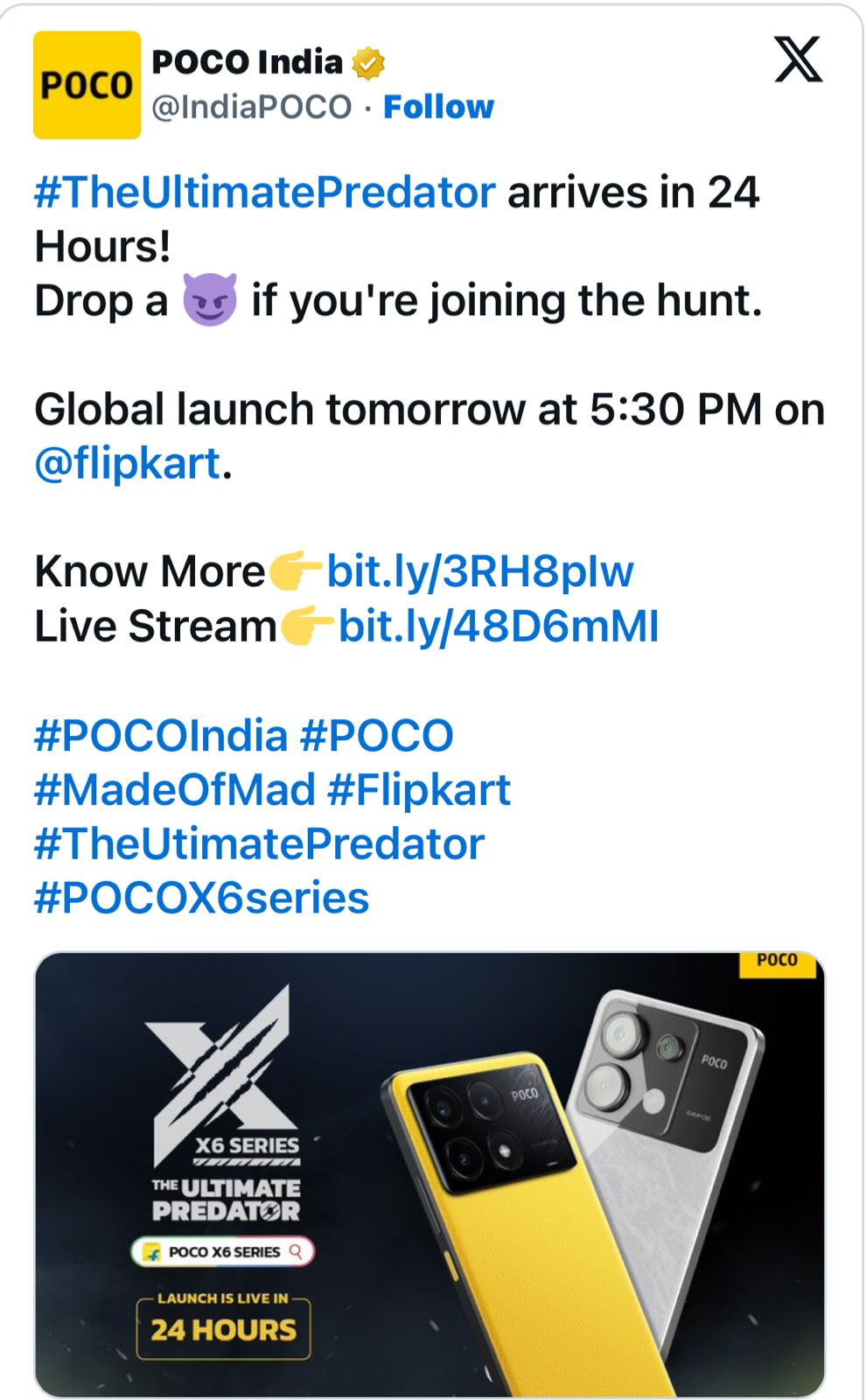POCO X6 Series Launch: When and Where to Watch