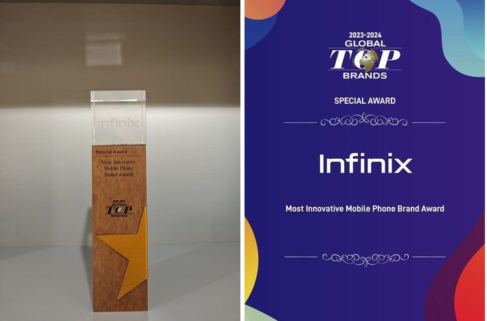 Infinix Won the Most Innovative Mobile Phone Brand Award at CES 2024, The Announcement of 2023-2024 Global Top Brands