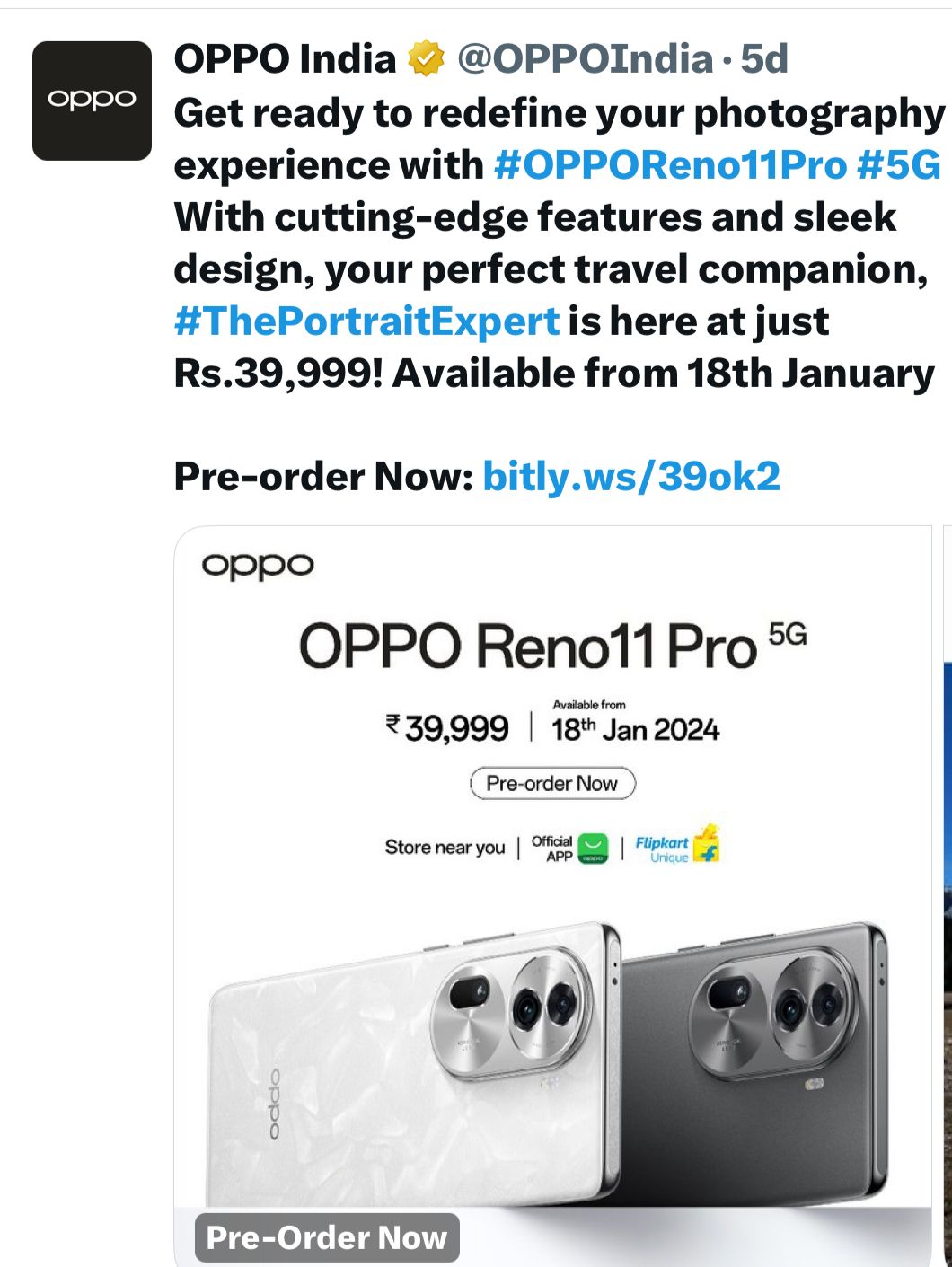 OPPO Reno11 Pro 5G: Key Specifications