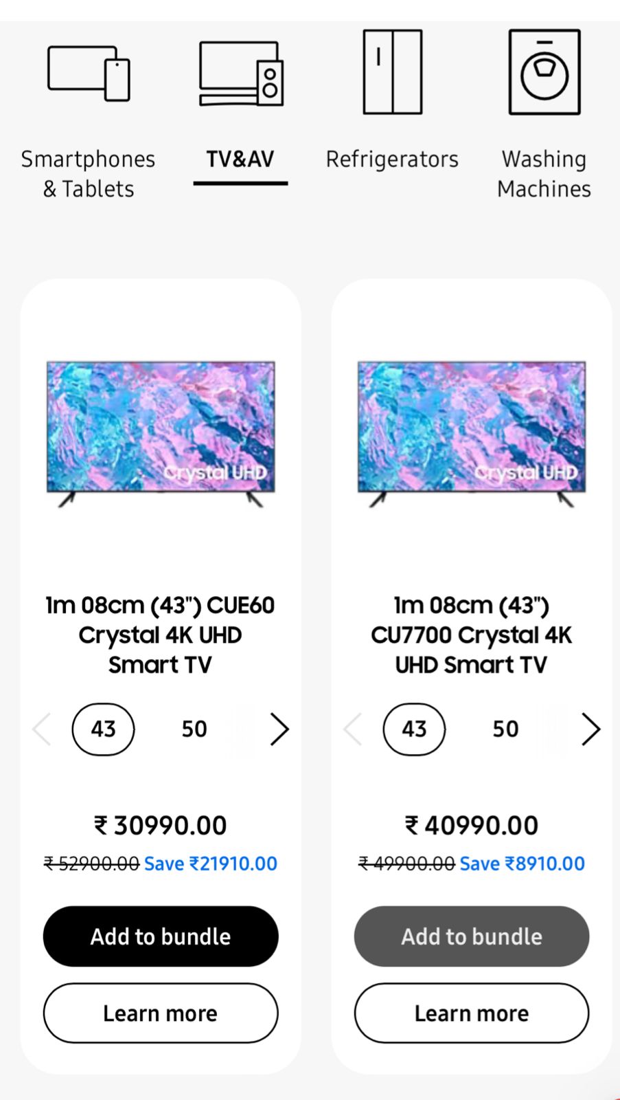 Samsung TVs Offers
