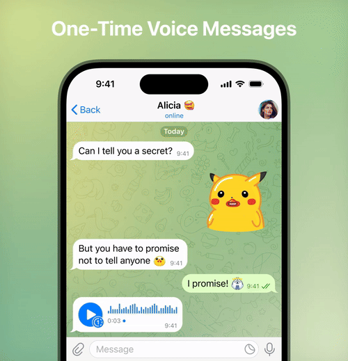 One-Time Voice and Video Messages for Enhanced Privacy
