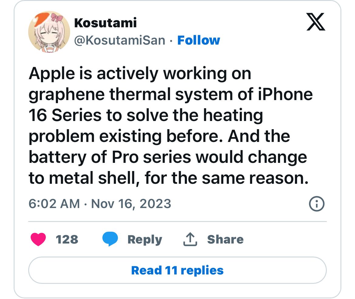 Rumours suggest a graphene vapour chamber could cool future iPhone models