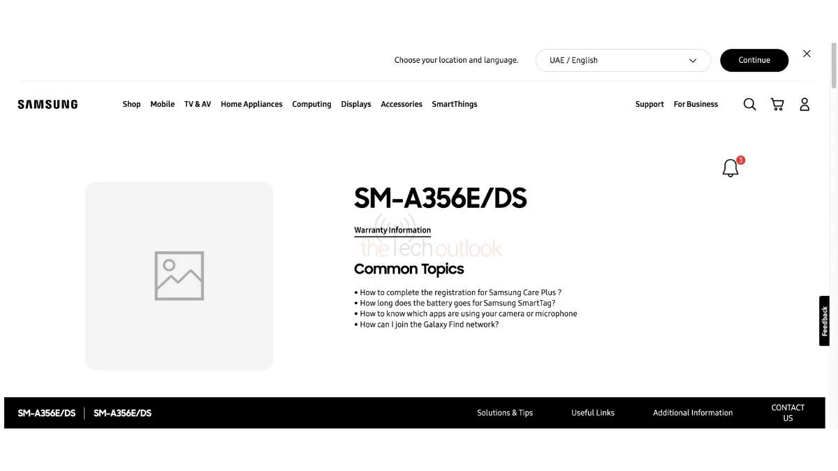 Samsung Galaxy A35 5G support page goes live in UAE and Philippines