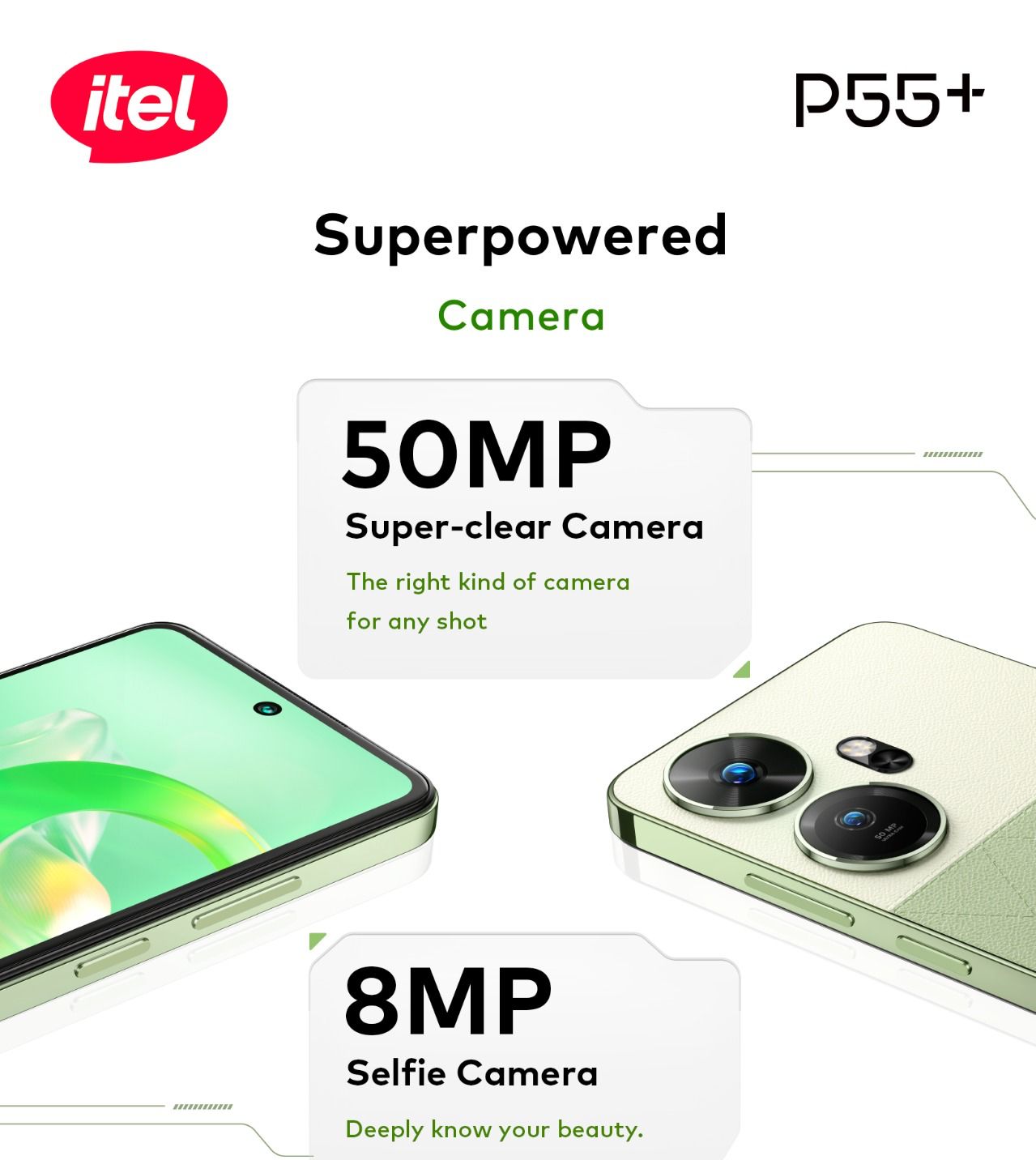 itel P55 and P55+: Features