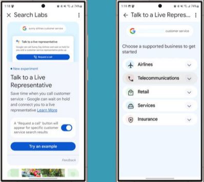 Google introduces "Talk to a Live Representative" to navigate phone menus on your behalf