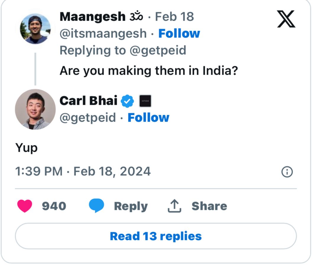 Nothing Phone (2a) To Be Made In India, Confirms CEO Carl Pei