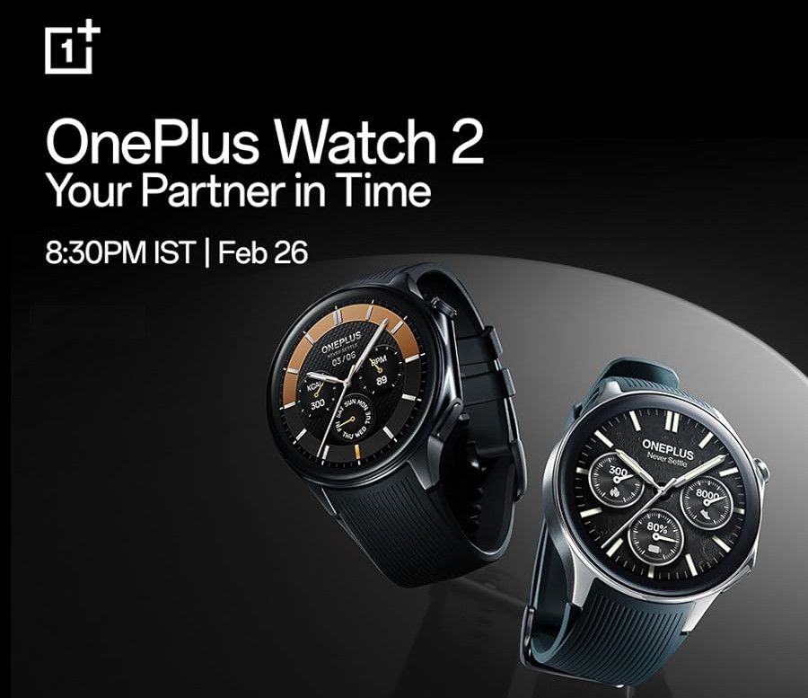 OnePlus Watch 2 unveiling at Mobile World Congress on February 26th