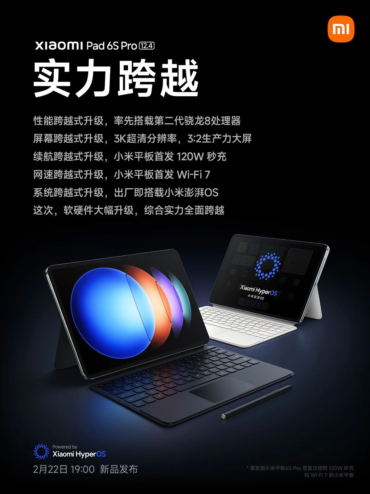 Xiaomi Pad 6S Pro 12.4 features a 3K, 144Hz display and 120W fast charging