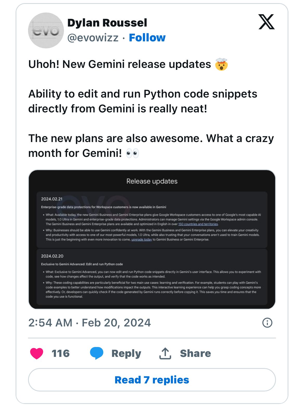 GOOGLE GEMINI GETS AN ADVANCED UPDATE – CAN NOW DIRECTLY EDIT AND RUN PYTHON CODE ONLINE
