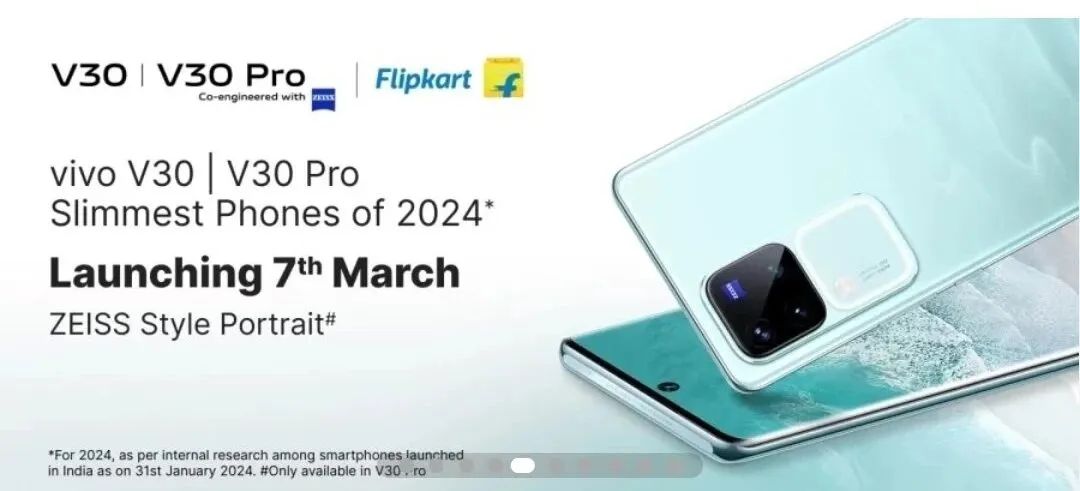 Vivo has revealed that the V30 Series will be launching in India on 7th March