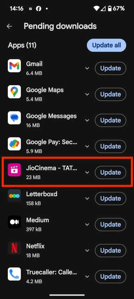 Update Your JioCinema App
