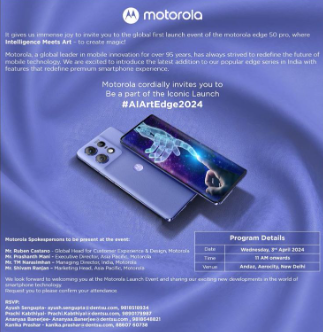 Motorola, today launched a television commercial starring brand ambassador Kriti Sanon along with Babil Khan