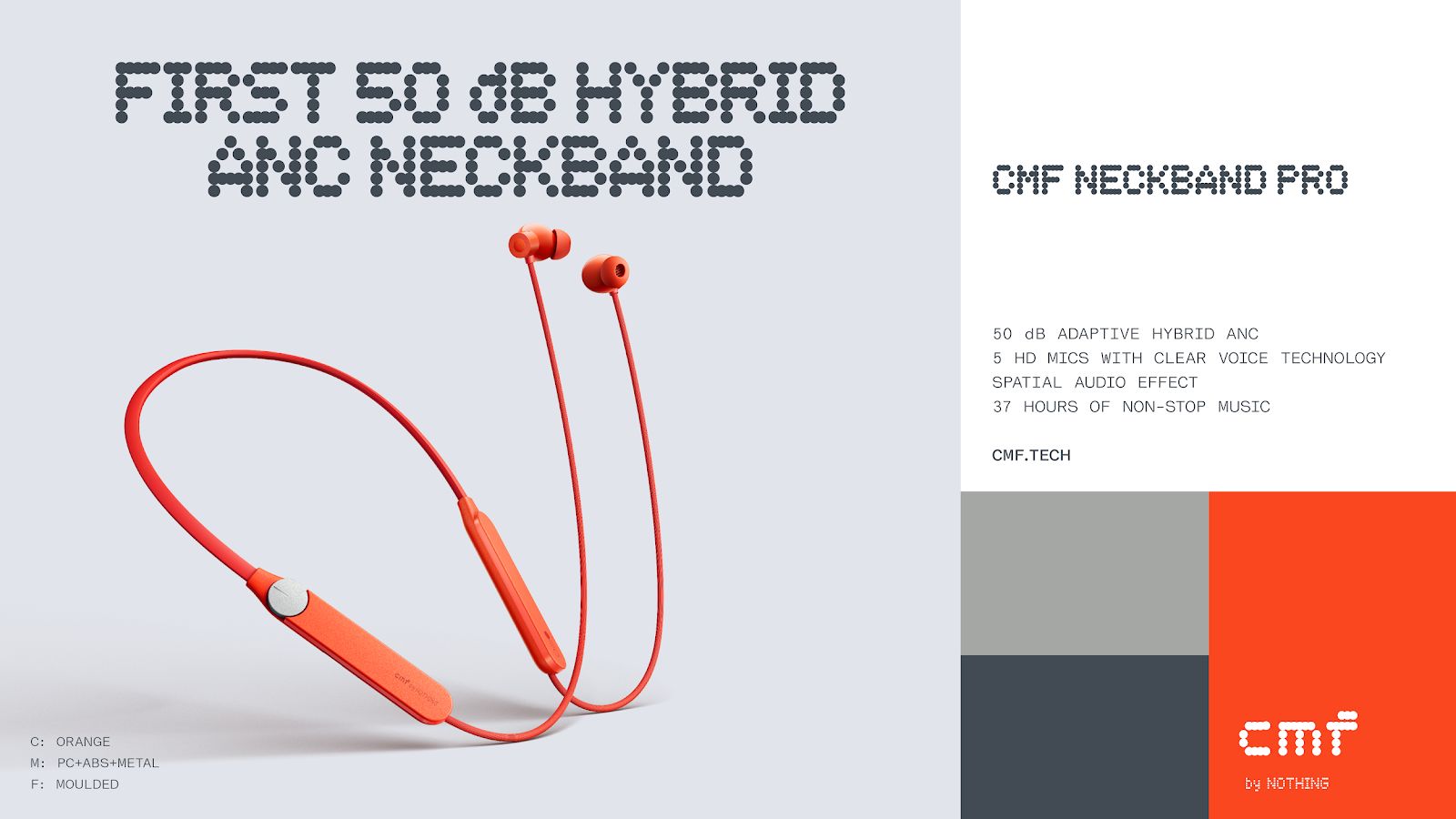 Neckband Pro - First 50 dB Hybrid ANC Neckband