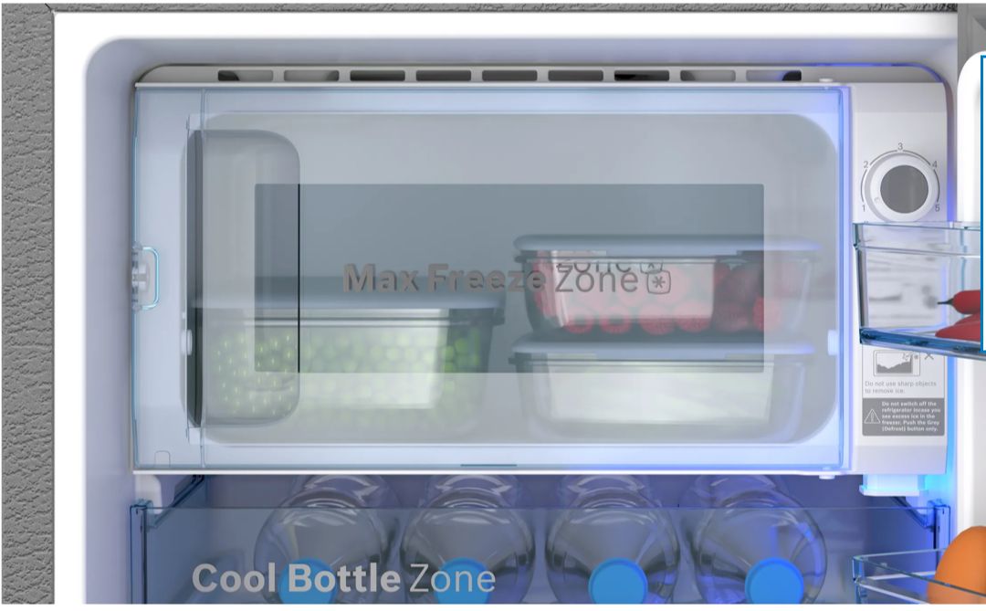 refrigerator can store four bottles of 1- litre capacity