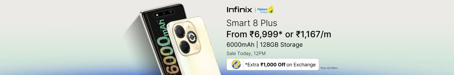 Infinix Smart 8 Plus Goes for Sale today via Flipkart :