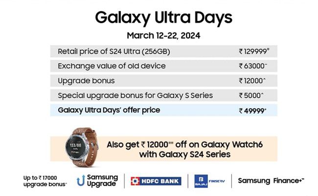 The Galaxy Ultra Days will bring discount offers on the flagship Samsung Galaxy S24 Ultra and Galaxy S23 Ultra smartphones