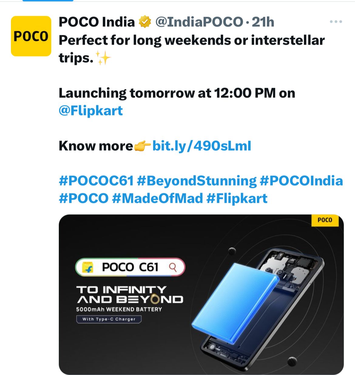 POCO C61 Pricing and Availability