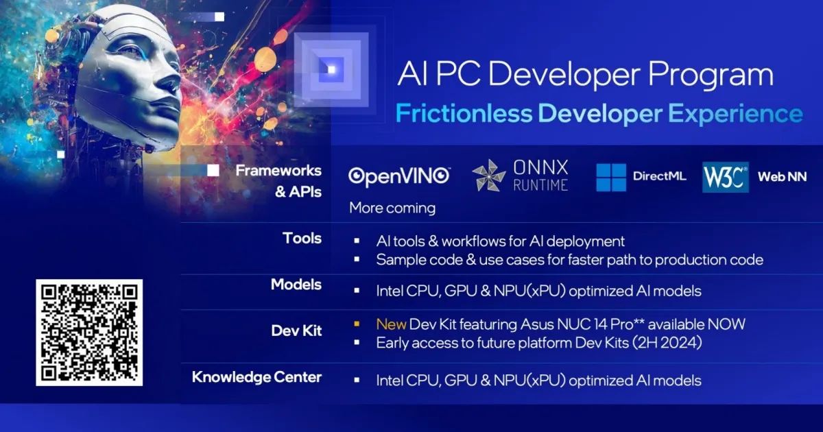 Intel Announces New Program for AI PC Software Developers and Hardware Vendors 