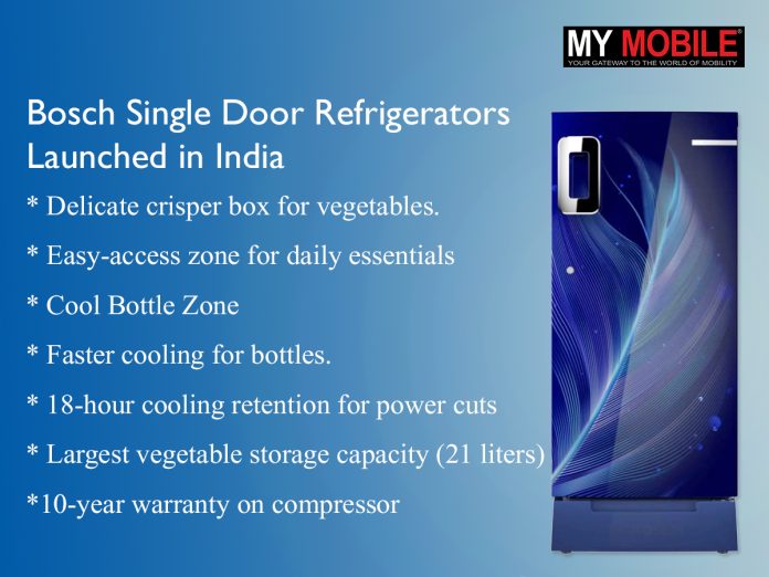 Bosch Single Door Refrigerators Launched in India