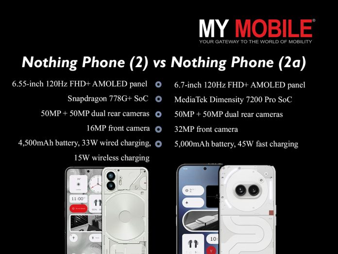Nothing Phone (2) vs Nothing Phone (2a)