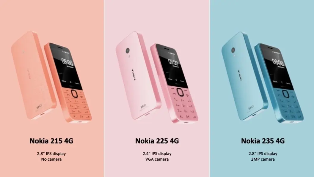 HMD Global Set to Launch 3 New Nokia Feature Phones with 4G