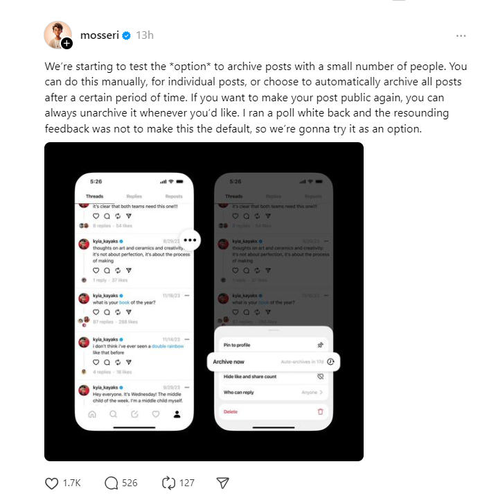 Instagram Tests New Archiving Feature on Threads for Enhanced Privacy