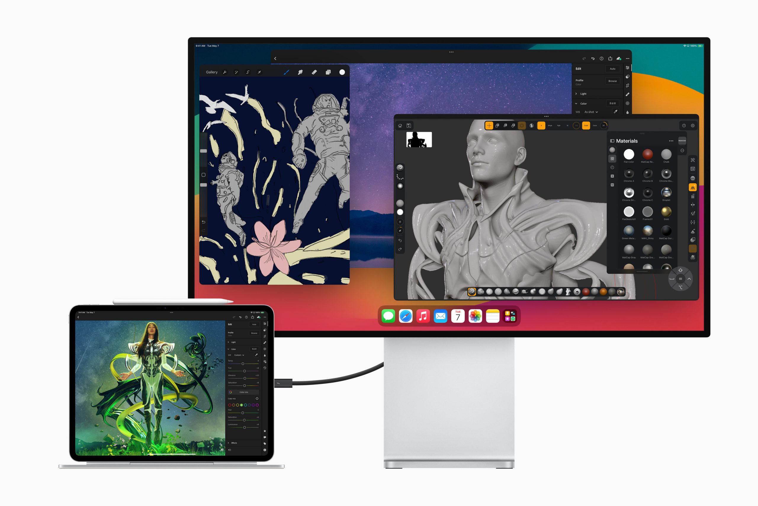 iPad Pro offers ample space for storing large files, high-resolution photos