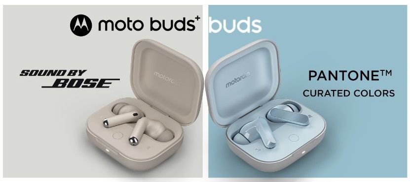 The moto buds+ and moto buds enable up to  42 hours of playtime with wireless charging support on moto buds+