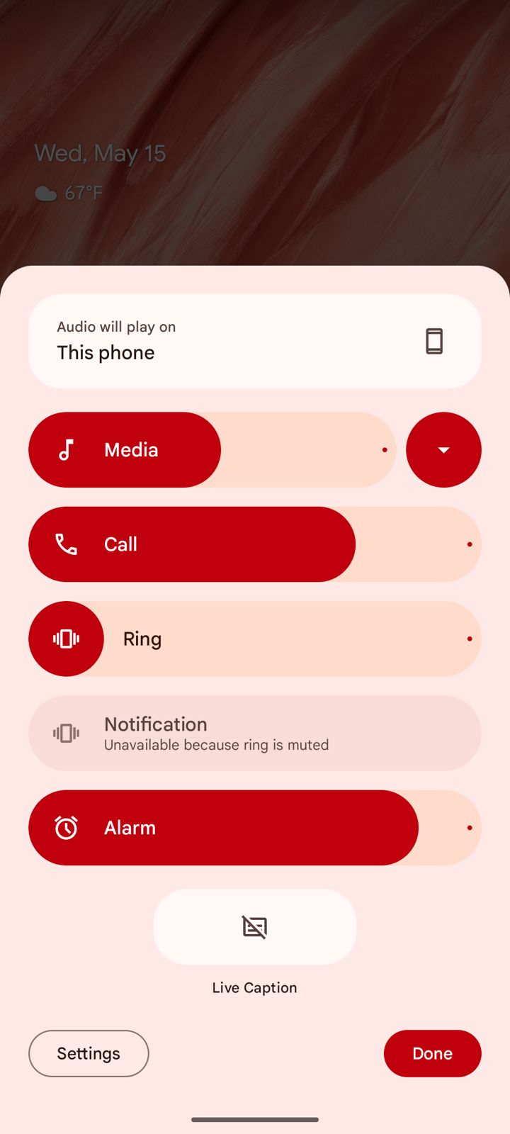 slider for Cast volume is also present when the context demands it.