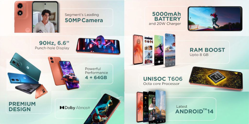 The successor to the Moto G04, this smartphone features an impressive 50MP camera,