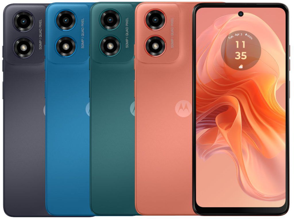 Moto G04s features a water-repellent design
