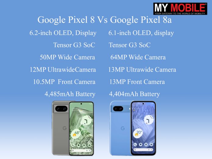 Google Pixel 8a vs Pixel 8