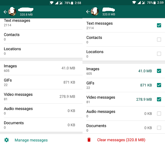 Version 2.24.10.8 introduces storage tools to sort between individual and group chats.