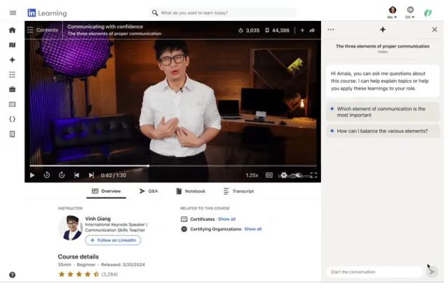 LinkedIn continues to be bullish on its video-based learning platform