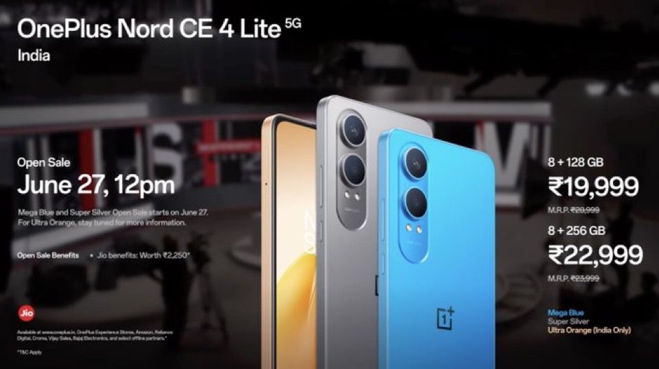 OnePlus Nord CE 4 Lite price in India starts at Rs 19,999