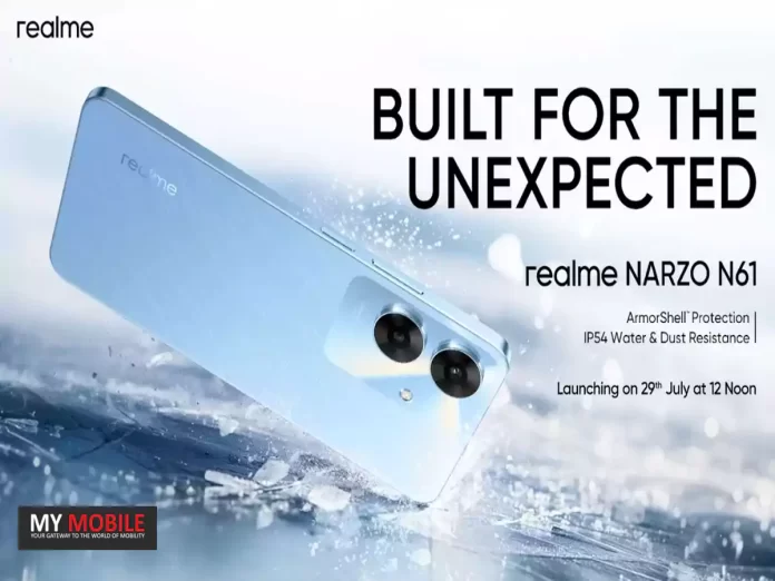 Realme Narzo N61 with ArmorShell Protection and IP54 Rating Coming to India Soon