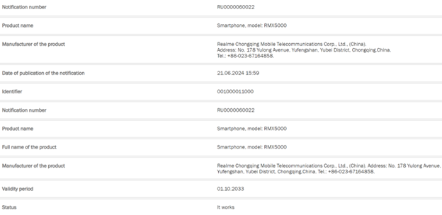 Realme 13+ 5G - Europe’s EEC listing