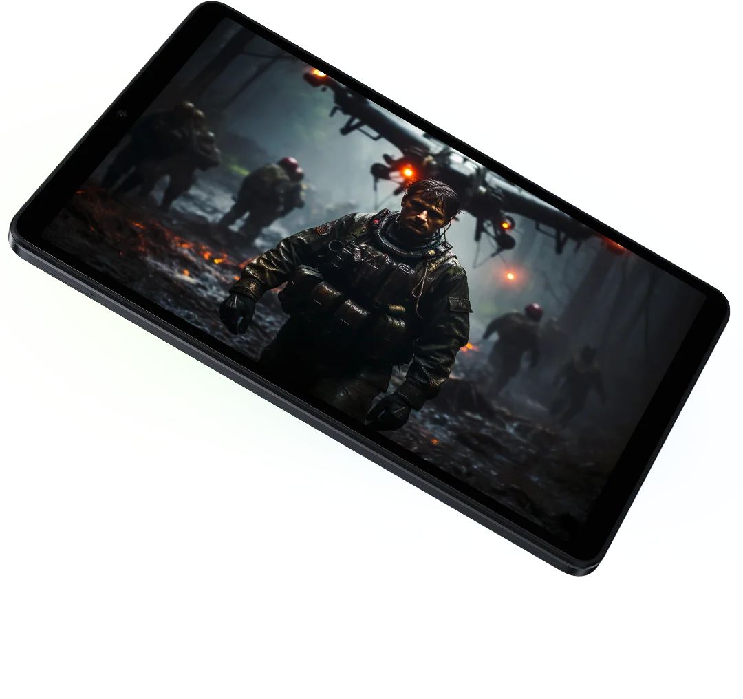 The tablet prioritizes eye comfort with TÜV Rheinland Low Blue Light
