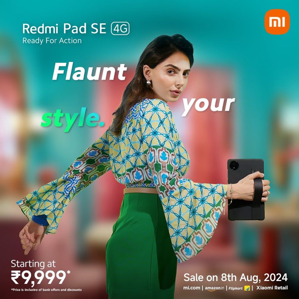 Redmi Pad SE 4G starts at INR 9,999 for the 4GB + 64GB variant