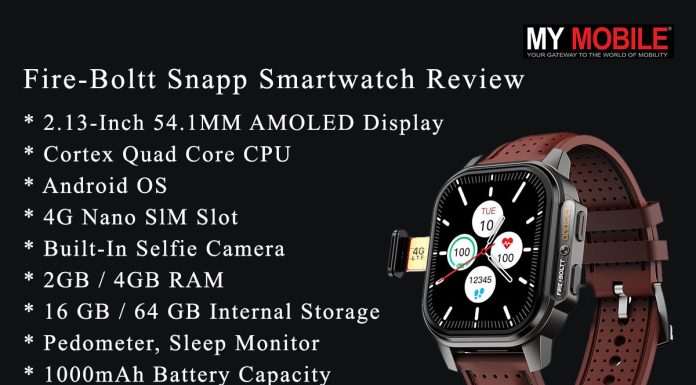 Fire-Boltt Snapp Smartwatch Review – An Android Wristphone with an AMOLED display, Selfie camera, 4G-nano SIM Slot, and Unlimited Apps