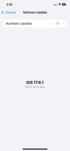 To check for updates, go to Settings > General > Software Update.