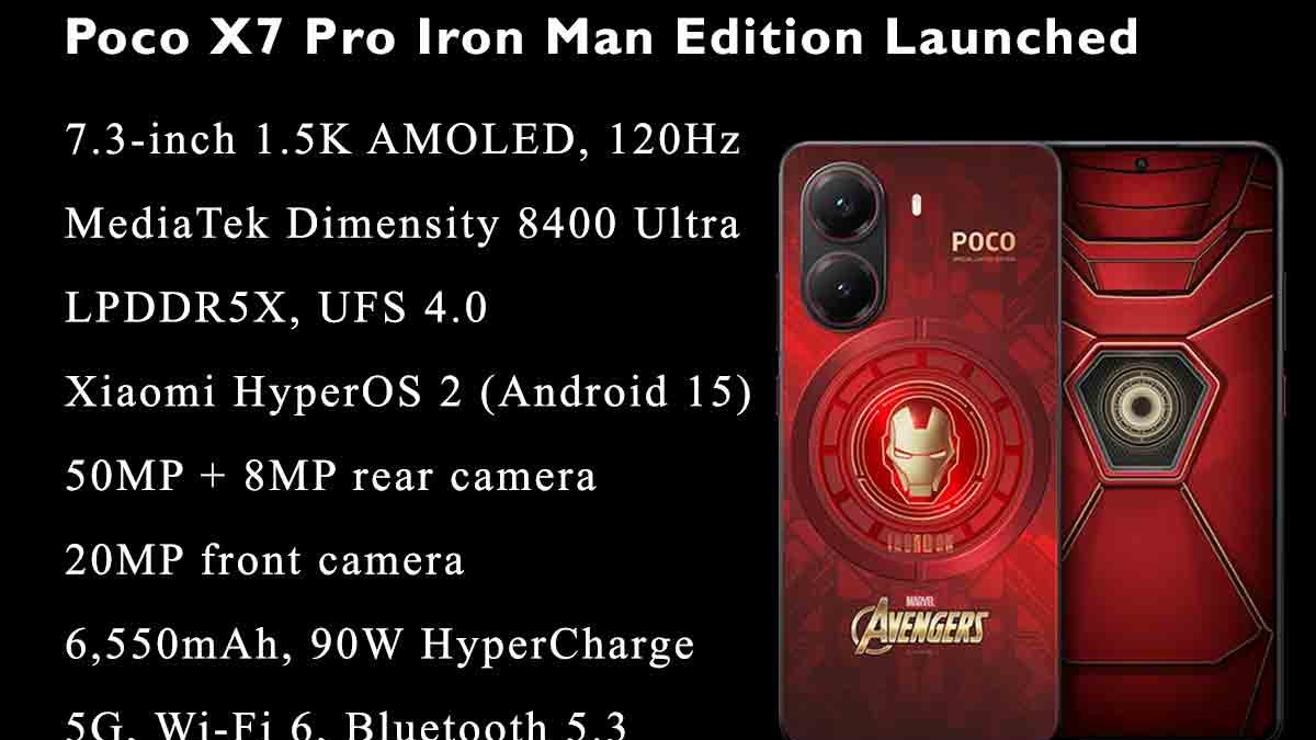 Poco X7 Pro Iron Man Edition Launched With Marvel-Inspired Poco X7 Pro Iron Man Edition Launched With Marvel-Inspired