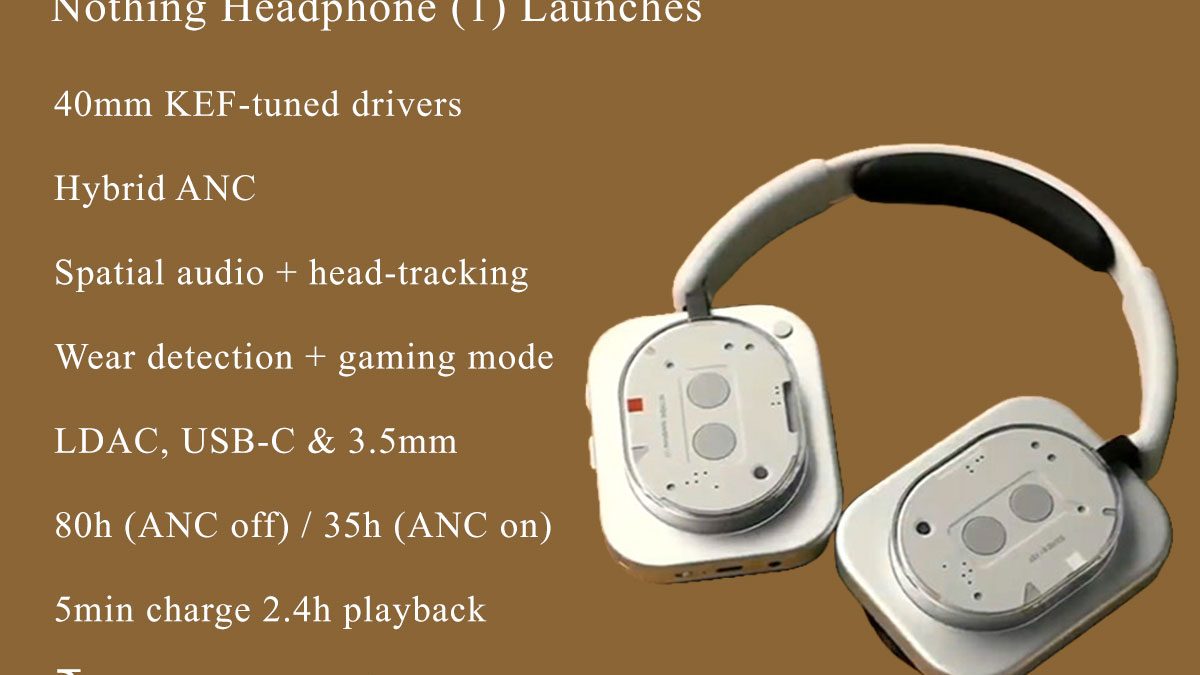 Nothing Headphone (1) Launches With 80-Hour Battery and KEF-Tuned