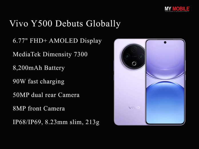 Vivo Y500 smartphone launched in China with 8,200mAh battery and 90W charging