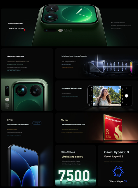 Xiaomi 17 Pro (left) and Xiaomi 17 Pro Max (right) key features. (Image credit - Xiaomi)