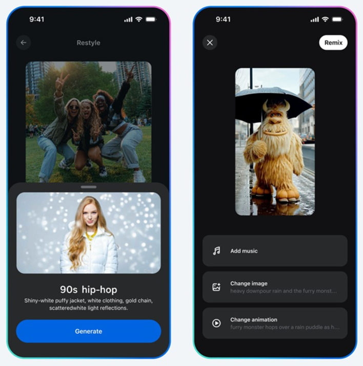  Meta AI Vibes Video Creation 2. (Image credit - Meta)
