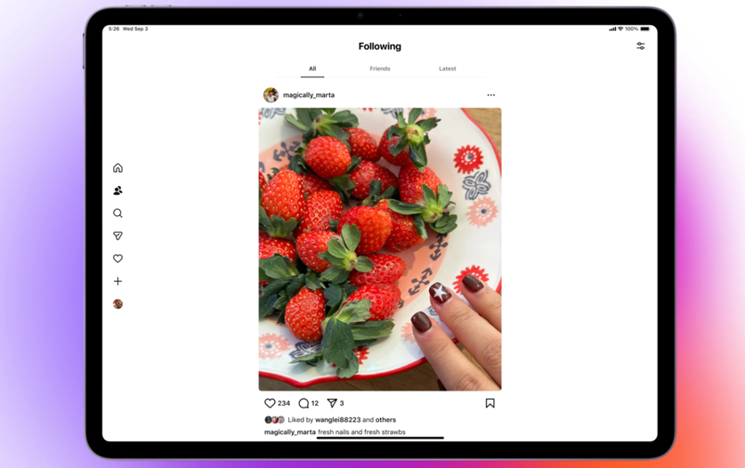  New Instagram iPad app has a dedicated Following tab.