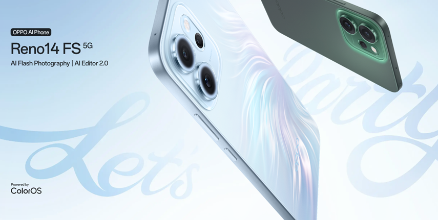 -Oppo Reno 14 FS 5G debuts. 